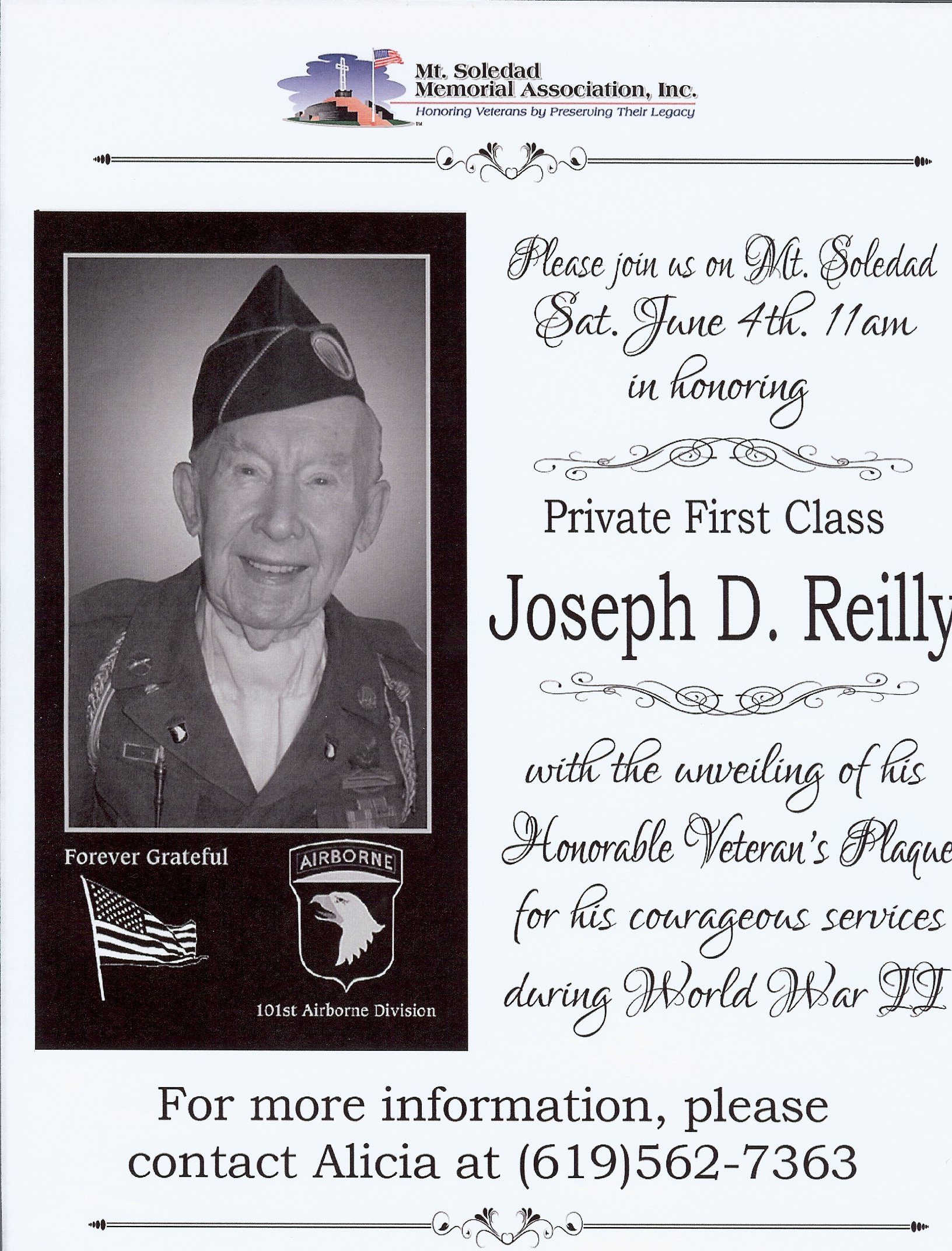 Private First Class Joseph D. Reilly Council 9590